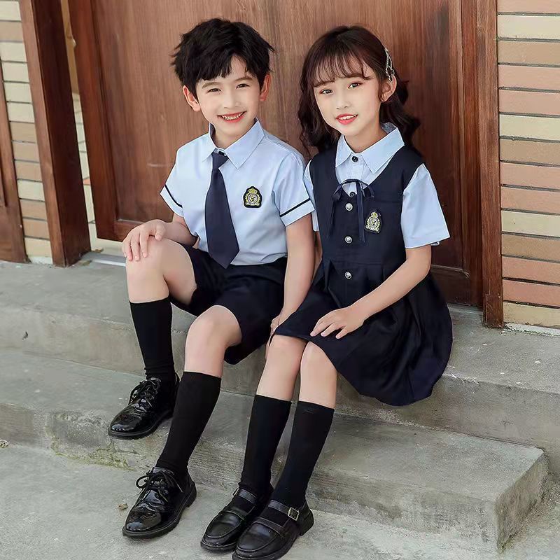 Bộ Đồng Phục Học Sinh Anh Quốc Mùa Hè Bằng Cotton Nguyên Chất Tay Cộc Làm Đạo Cụ Chụp Ảnh Tốt Nghiệp