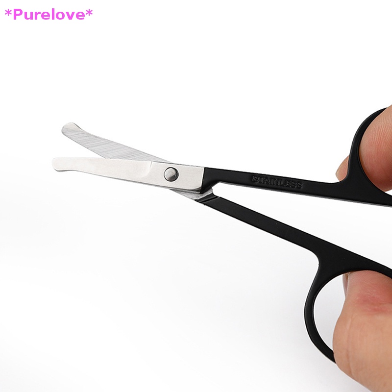 1 Dụng Cụ Tỉa Lông Mày Và Lông Mi Đầu Tròn Bằng Inox Tiện Dụng