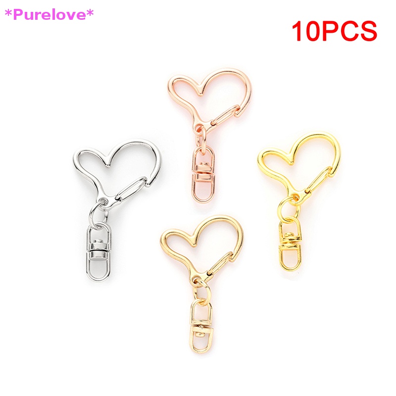 Set 10 Móc Khóa Hình Trái Tim Xinh Xắn Mới