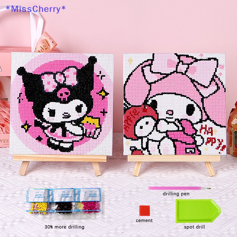1 Bộ Sticker Đính Đá Kim Cương Tròn Tự Làm Hình Kuromi Sáng Tạo Trang Trí Phòng Trẻ Em Mới