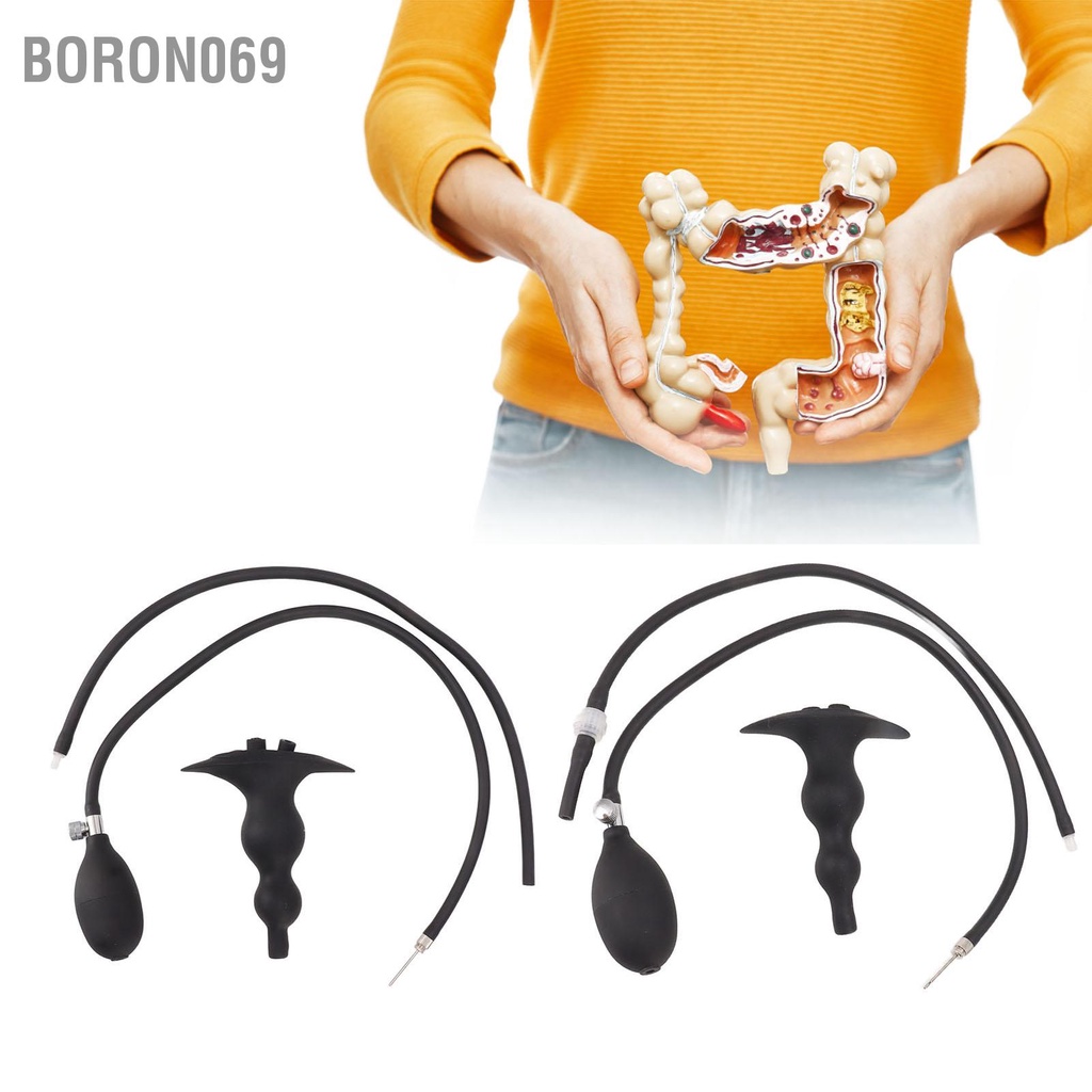 Bộ dụng cụ thụt rửa silicone bóng đèn bơm hơi mềm linh hoạt sạch hậu môn Khuyển dạ dành cho nữ người mới bắt đầu sức khỏe Boron069