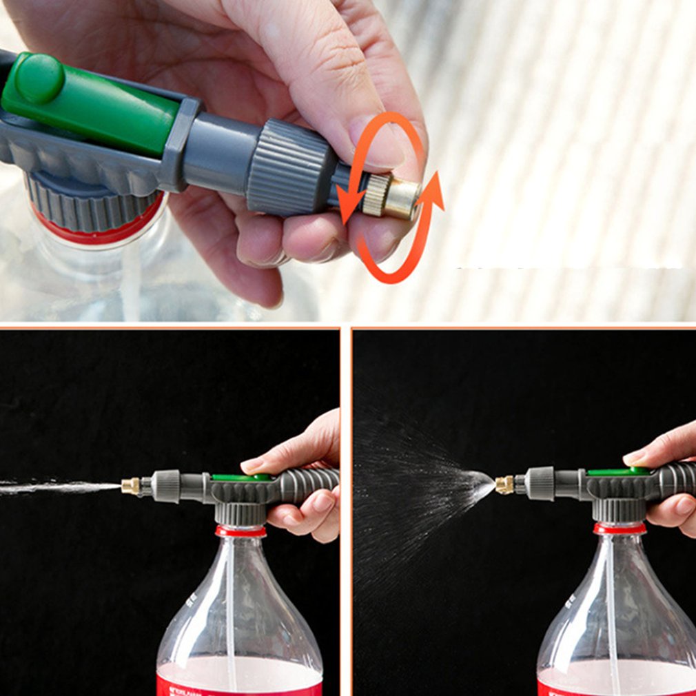 High Pressure Air Pump Manual Sprayer Adjustable Bottle Spray Head Nozzle