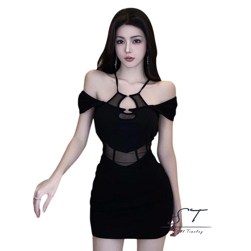 Váy body Tay Ngắn Phối Lưới CY03 Thời Trang Quyến Rũ Cho Nữ