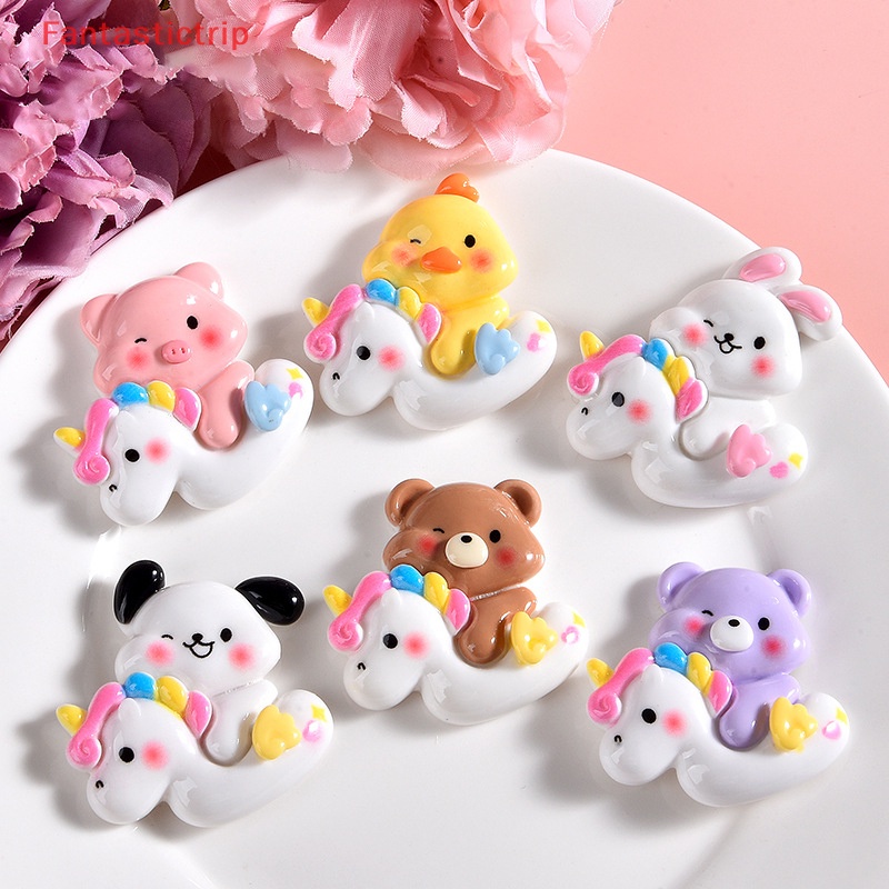 Set 3 Tượng Kỳ Lân Mini Bằng Nhựa Resin Trang Trí Ốp Điện Thoại / Bánh Kem DIY Mới