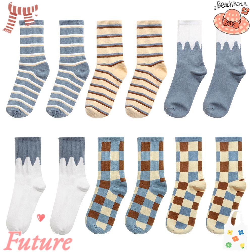 Khăn Choàng Mềm Mại Họa Tiết Kẻ Sọc Thời Trang Thu Đông Phong Cách Retro