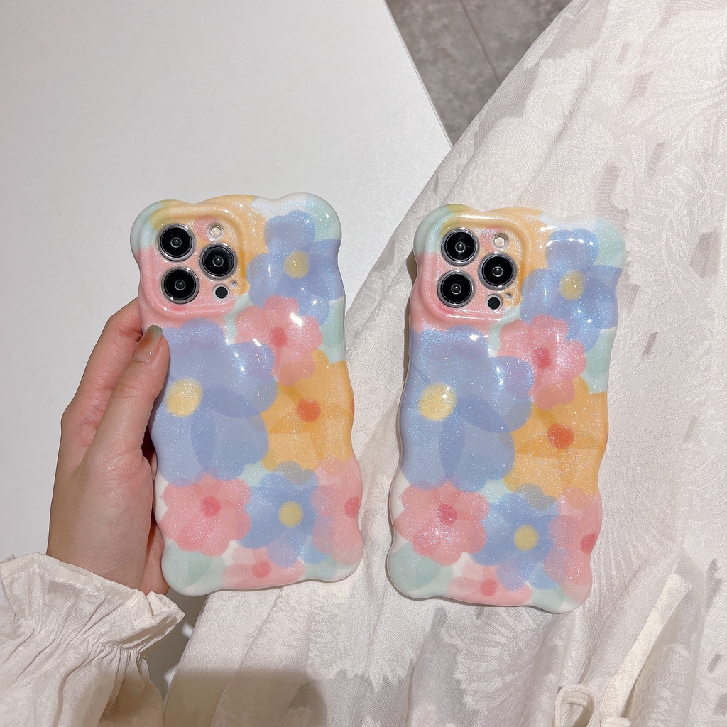 Ốp Lưng Chất Liệu TPU Chống Sốc Họa Tiết Hoa Cho Apple IPhone 14 13 12 11 Pro Max