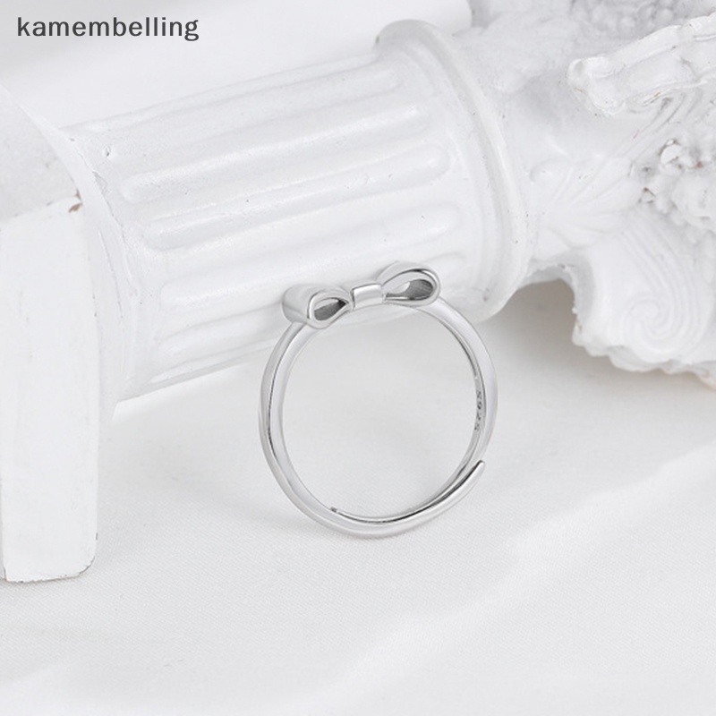 Nhẫn Bạc Họa Tiết Nơ Đơn Giản Cá Tính Thời Trang Cao Cấp Có Thể Điều Chỉnh