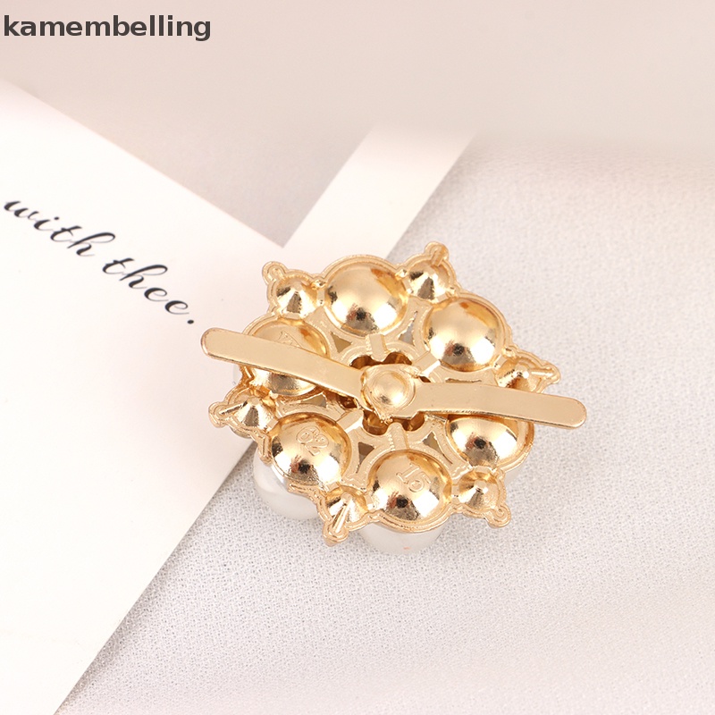 Kamembelling 1 Phụ Kiện Khóa Kẹp Giày Cao Gót Đính Đá Ngọc Trai Cho Nữ