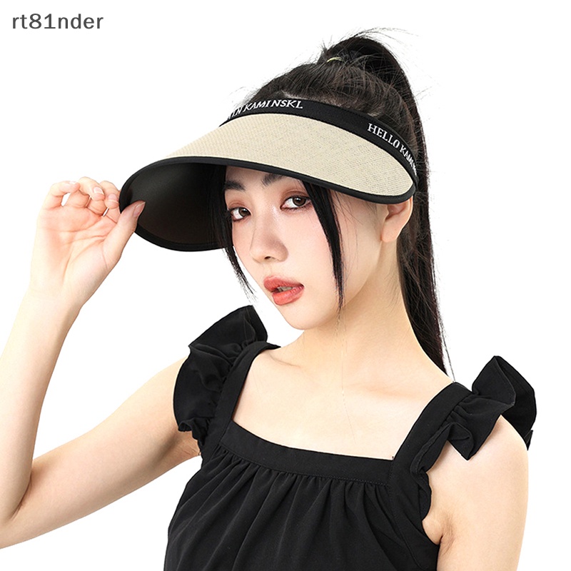 Mũ Cói Chống Nắng Đi Biển Hở Chóp Gấp Gọn Được Hợp Thời Trang