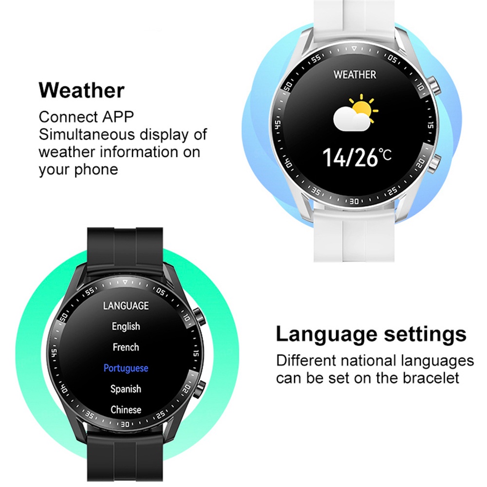 Đồng Hồ Thông Minh 2023 Màn Hình 1.28 Inch Kết Nối Bluetooth Chống Thấm Nước Hỗ Trợ Theo Dõi Sức