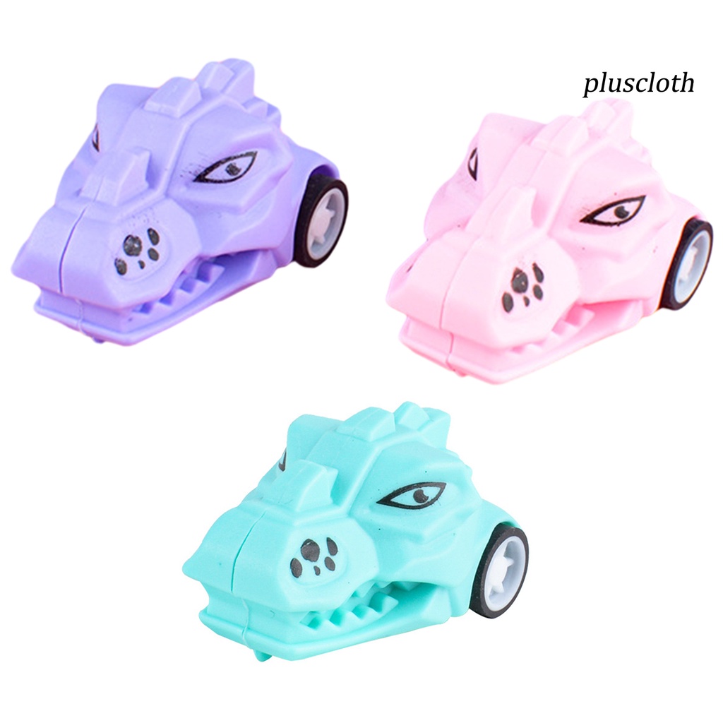 Bộ 3 Xe Đồ Chơi 2 Bánh Xe Khủng Long Hoạt Hình Cho Bé