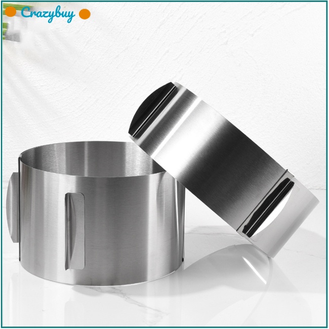 Cr Vòng Làm Bánh Mousse Bằng Thép Không Gỉ 430 6-30cm Có Thước Đo 6cm 8.5cm 12cm 15cm