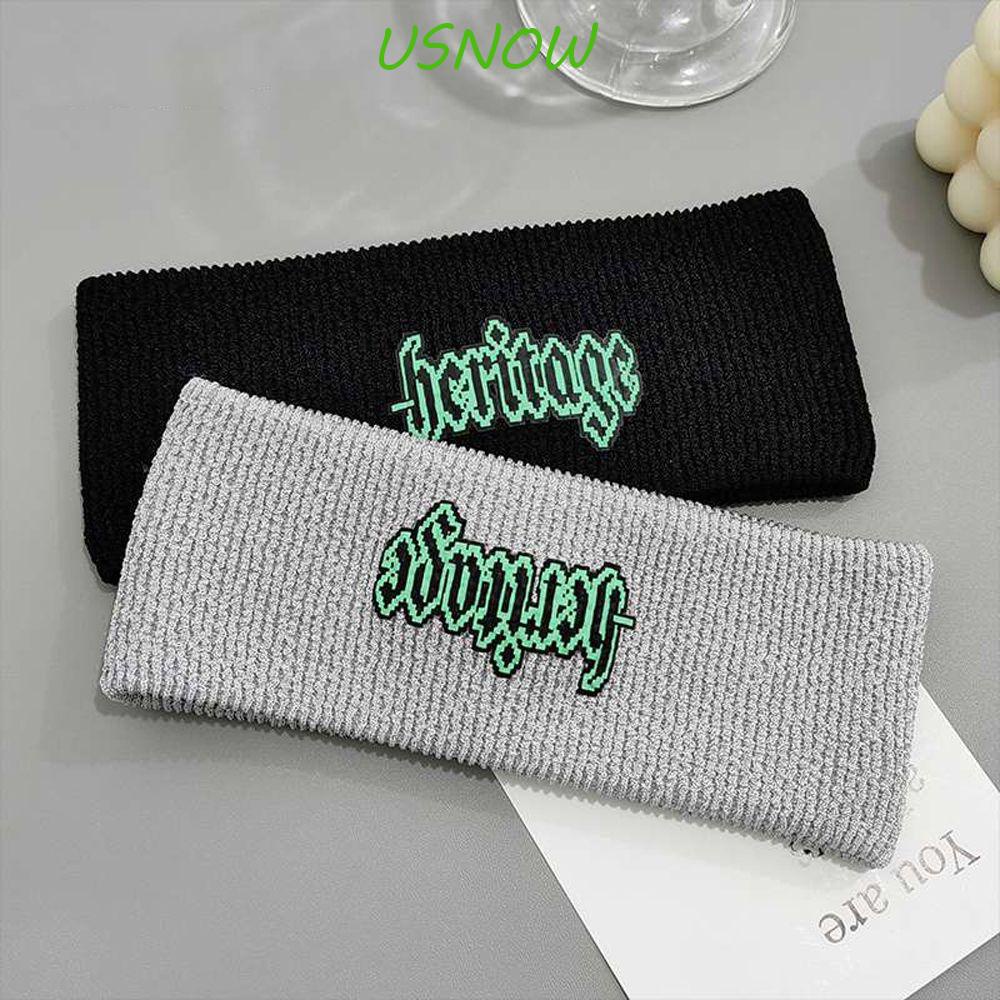 Băng Đô Thể Thao Co Giãn Bản Rộng In Chữ Phong Cách Hàn Quốc Thời Trang