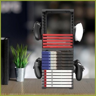 Host Disc Double-layer Storage Box Stand Game Disk Tower Vertical Stand Can Store 24 Game Discs for PS4 PS5 Switch Console Accessories