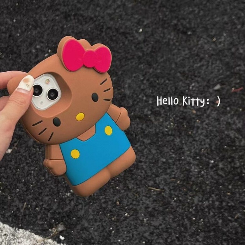 Ốp Điện Thoại Silicon Hình Mèo Kitty 3D Cho iPhone 14 Pro Max 13Pro Max Plus 14 13 11 Pro Max 8 7 6 6s Plus SE 2020 2022