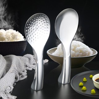 Muỗng Ăn Cơm Bằng Thép Không Gỉ 304 Có Giá Đỡ Chống Dính