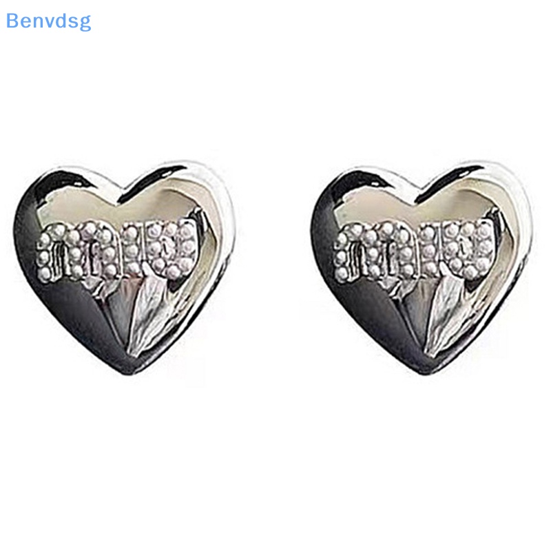 Khuyên Tai Kim Loại Tráng Men Hình Trái Tim Khắc Chữ Benvdsg &gt; Cho Nữ