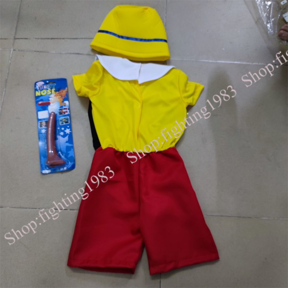 DISNEY Pinocchio Bộ Trang Phục Hóa Trang halloween Mũi Dài Vui Nhộn Cho Bé Trai