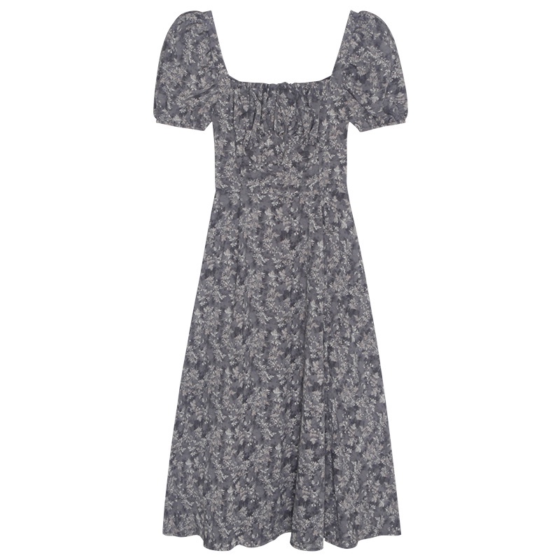 NRVP Đầm Dài Tay Ngắn In Hoa Độc Đáo Thời Trang Mùa Hè Hàn Quốc 2023 Dành Cho Bạn Nữ