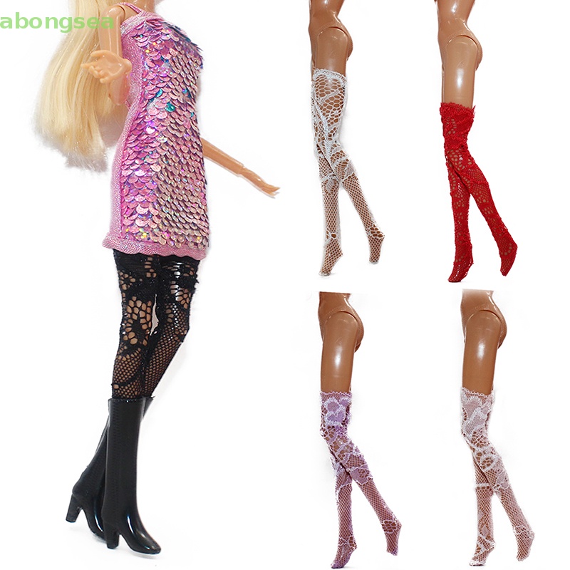 Abongsea Quần Tất Lưới Mini Co Giãn Thời Trang Cho Búp Bê