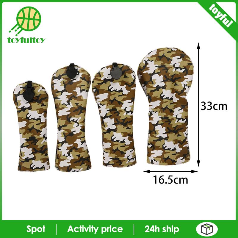 Set 4 Vỏ Bọc Đầu Gậy Đánh Golf Bằng PU Cho Nam Và Nữ