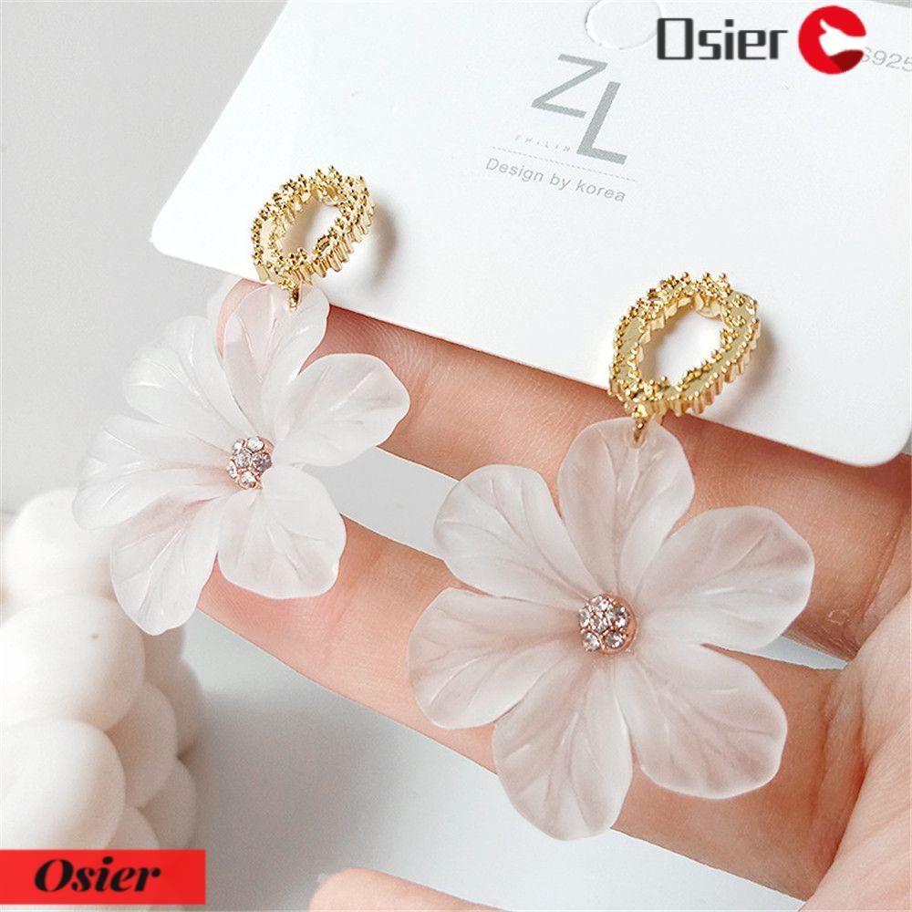 Bông Tai Nhựa Trong Suốt Họa Tiết Hoa Xinh Xắn Thời Trang Cho Nữ 1