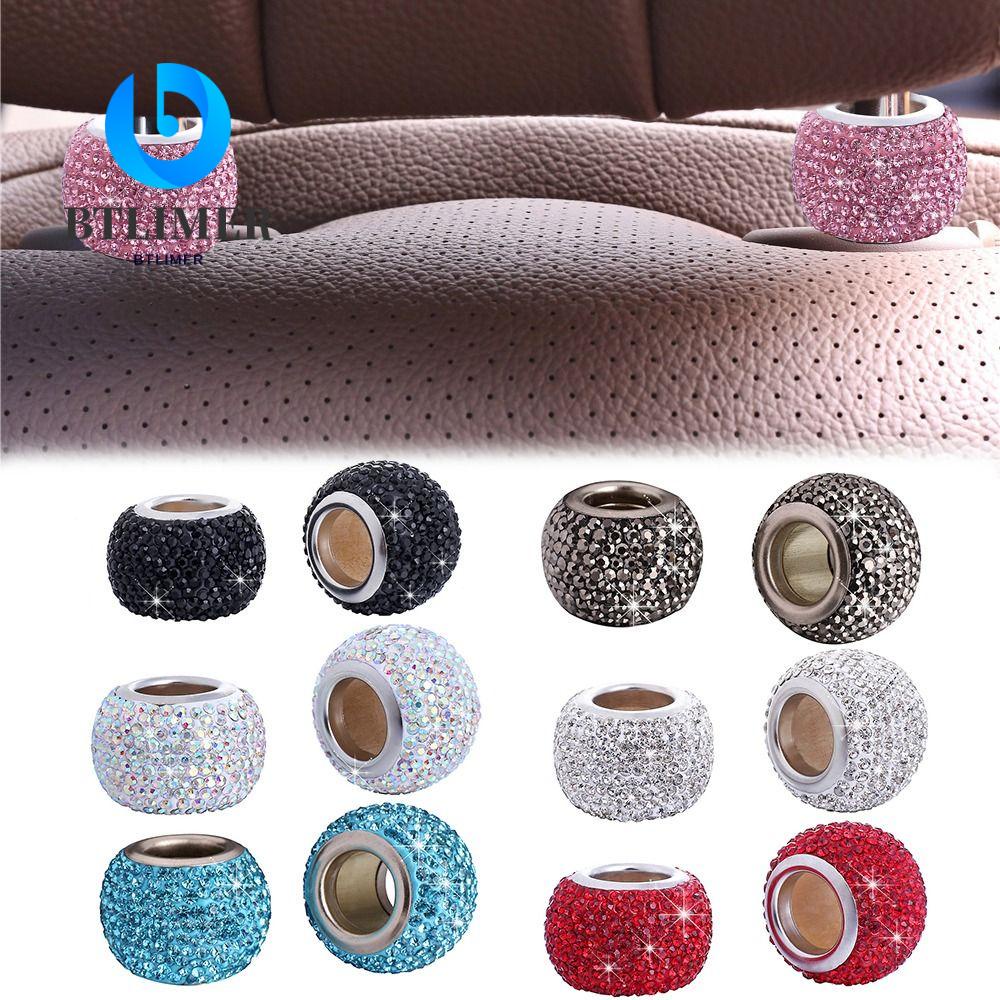 2 Gối Tựa Đầu Thời Trang Cho Xe Hơi|Bông Tai Đính Kim Cương Giả