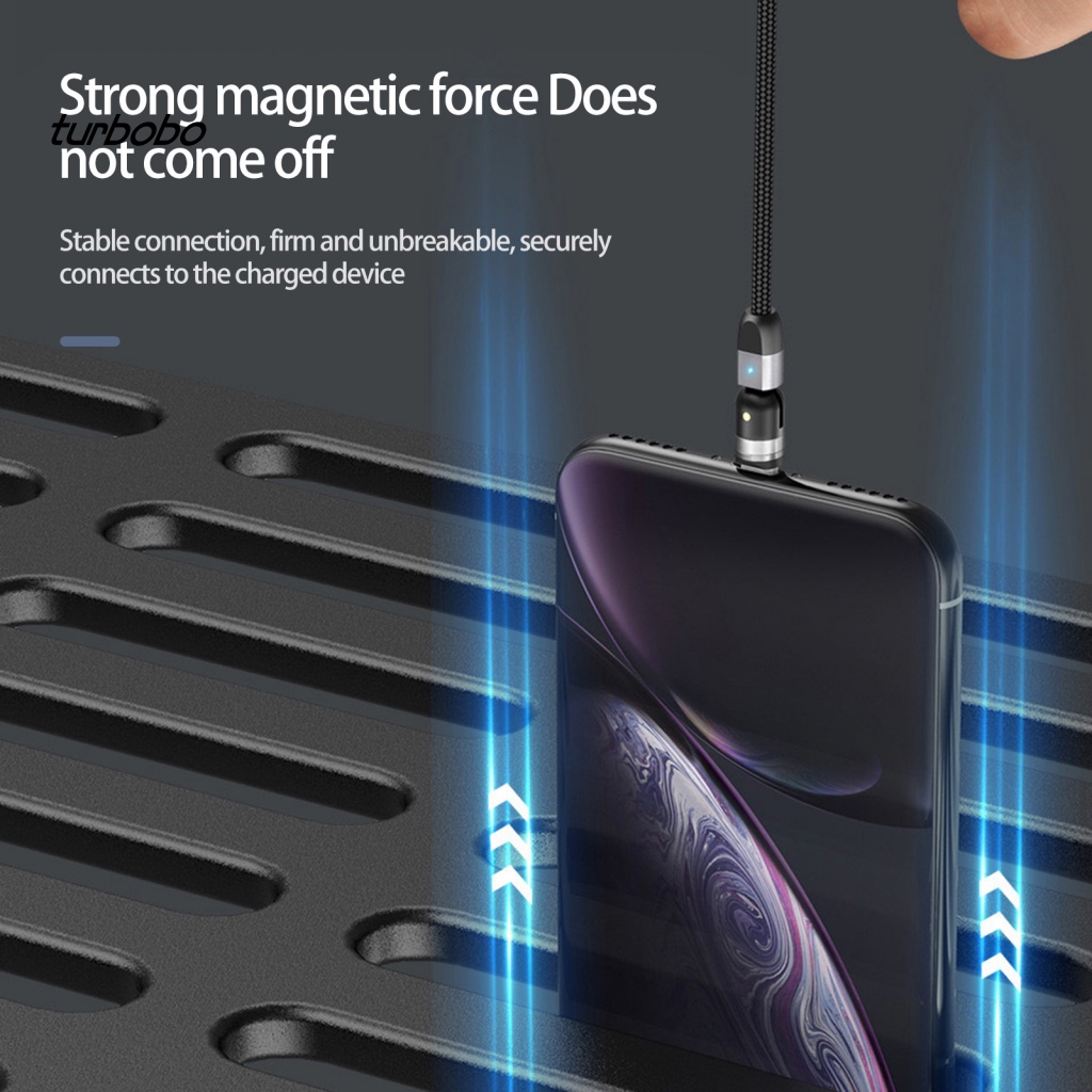 1 Bộ Dây Cáp Sạc USB Type-C 8-pin / Đầu Nam Châm Xoay Được Thiết Kế 3 Trong 1 Dùng Trong Văn Phòng