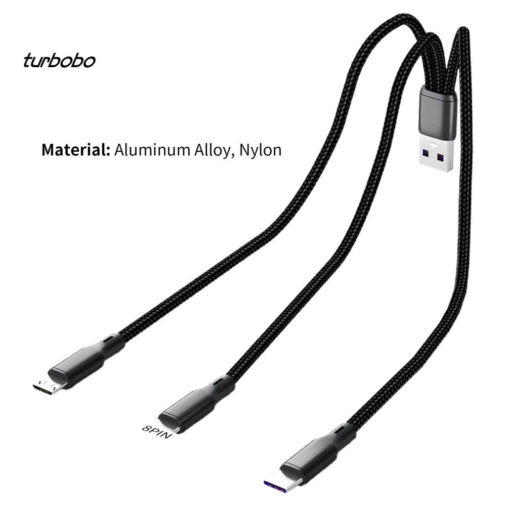 Dây Cáp Sạc USB Loại C 3 Trong 1 Cho Laptop 8-pin Micro USB Type-C