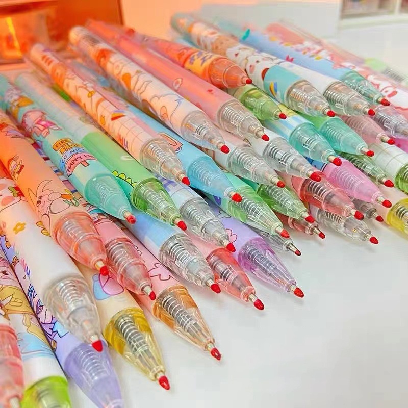 Set 10 / 20 / 30 Bút Mực Gel Ngòi 0.5mm Họa Tiết Hoạt Hình Chất Lượng Cao