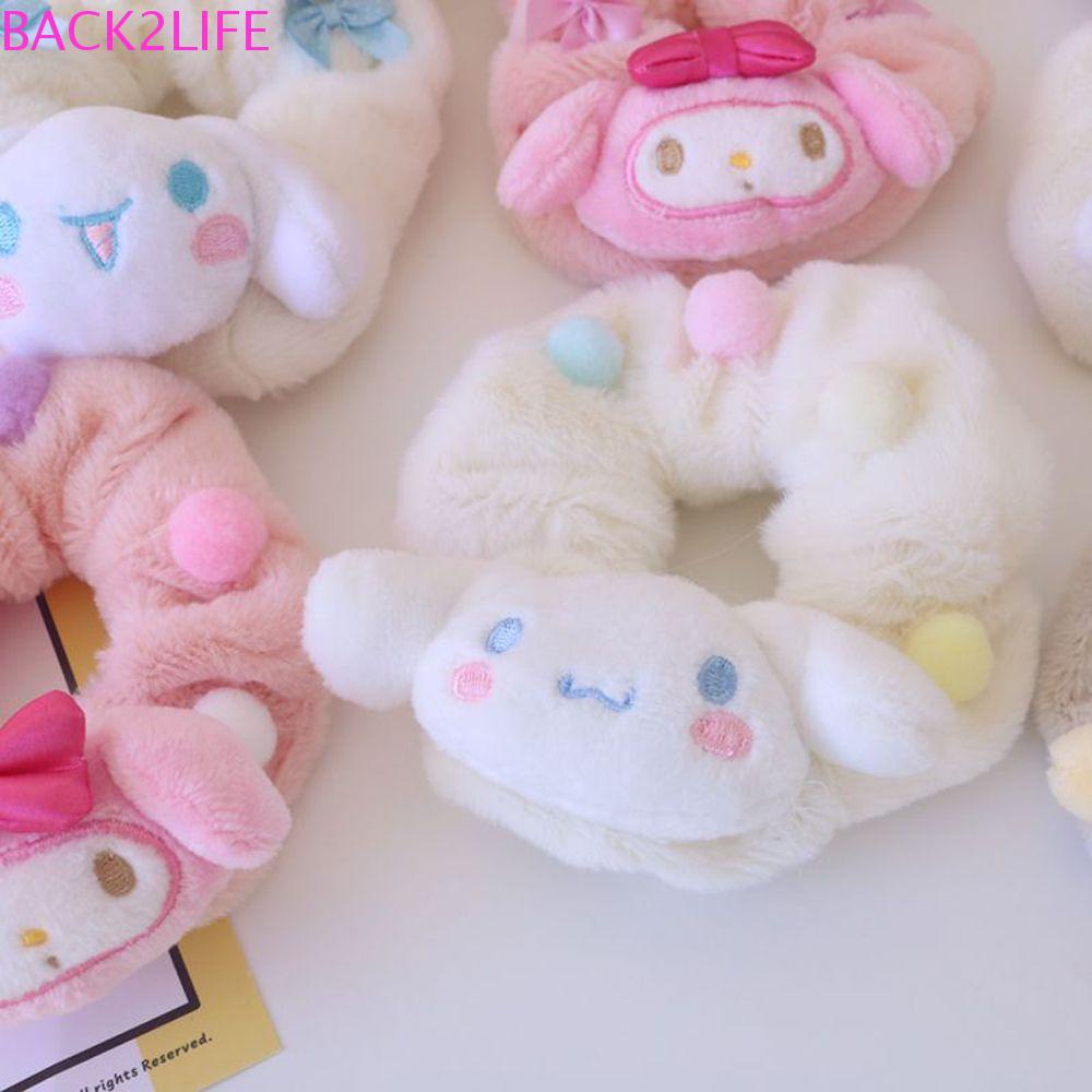 Dây Cột Tóc Scrunchies Bằng Vải Bông Họa Tiết Hoạt Hình Dễ Thương Cho Nữ 2life