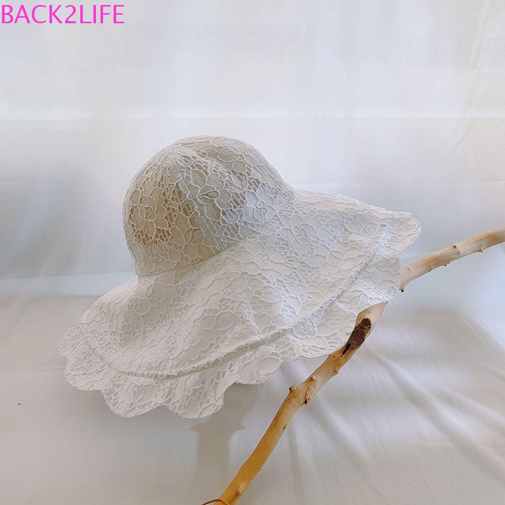 Nón Tai Bèo Che Nắng Phối Ren Kiểu Vintage Dễ Thương Cho Nữ 2life