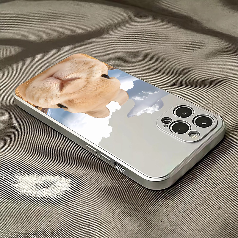 Ốp Điện Thoại TPU Silicon Mềm Chống Sốc Mạ Điện Hình Cún Dễ Thương Cho IPhone 14 13 12 11 Pro XS Max XR X 8 + 7 6S Plus