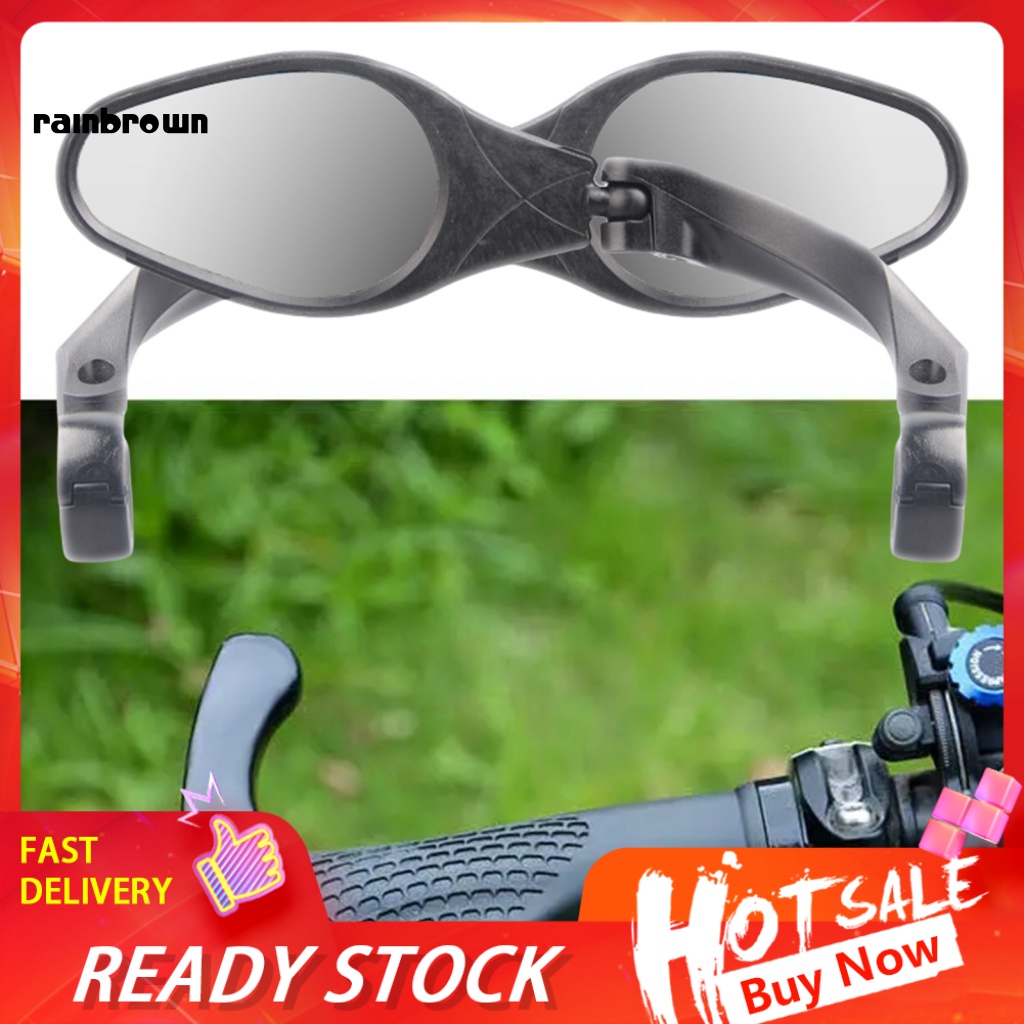 1 Cặp Gương Chiếu Hậu Xoay 360 Độ Bằng Thép Không Gỉ Cho Xe Đạp
