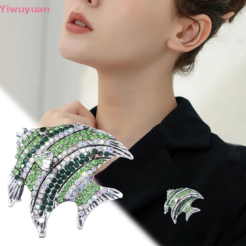 &lt; Yiwuyuan &gt; Ghim Cài Áo Hình Cá Nhiệt Đới Đính Đá Thời Trang Cho Nữ Dự Tiệc