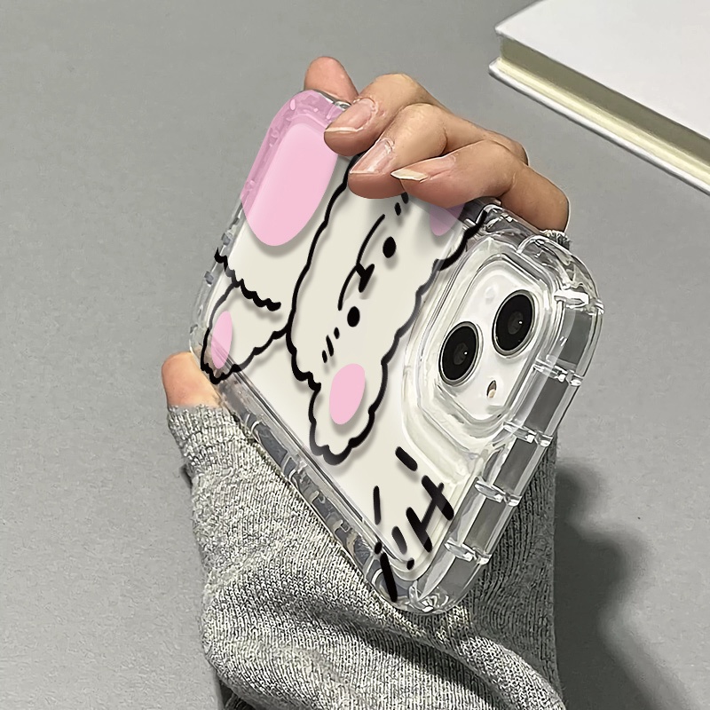 Ốp Điện Thoại TPU Silicon Mềm Trong Suốt Chống Sốc Hình Gấu Cho IPhone 14 13 12 11 Pro XR X XS Max 8 + 7 Plus