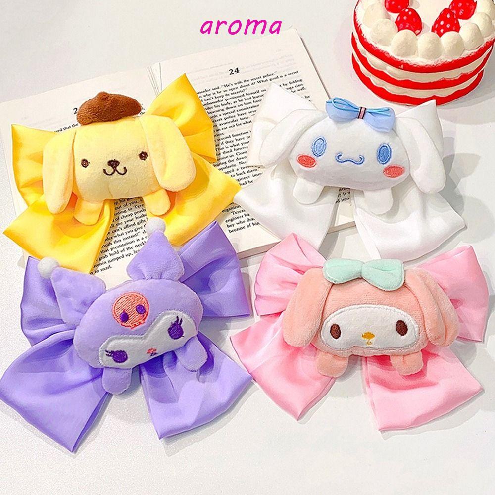 Kẹp Tóc Nơ Cỡ Lớn In Họa Tiết Hoạt Hình Kuromi Melody Dễ Thương Cho Nữ