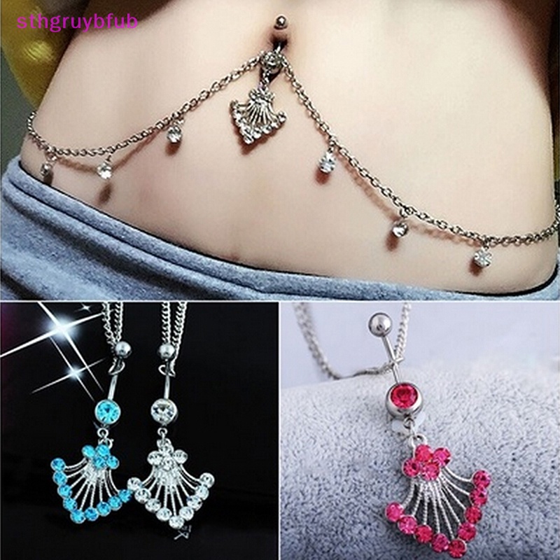 Khuyên RốN ĐíNh Đá BằNg ThéP Y Tế