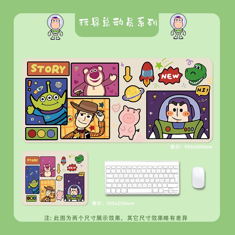 Tấm Lót Chuột Máy Tính Cỡ Lớn In Hoạt Hình Toy Story Dễ Thương Cho Bé Gái