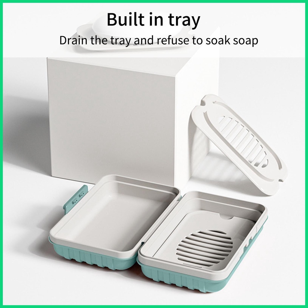 Giá Đỡ Xà Phòng Tự Dính Có Rãnh Thoát Nước Di Động Cho Nhà Ở