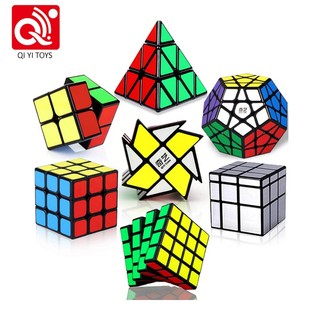 QIYI Speed Magic Cube 2x2x2 3x3x3 4x4x4 5x5x5 Puzzle Black Stickers Magic Cube Education Learnning Cubo Magico Toys For Children Kids Qiyi Khối Rubik Ma Thuật 2x2x2 3x3x3 4x4x4 5x5x5 Nhiều Màu Sắc