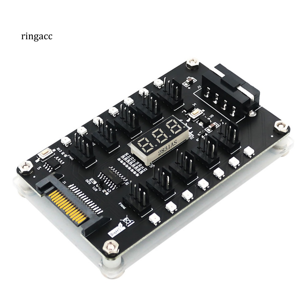 Bộ Chia Cổng Quạt Có Đèn LED Hiển Thị Nhiệt Độ 3 / 4Pin PWM Tiện Dụng