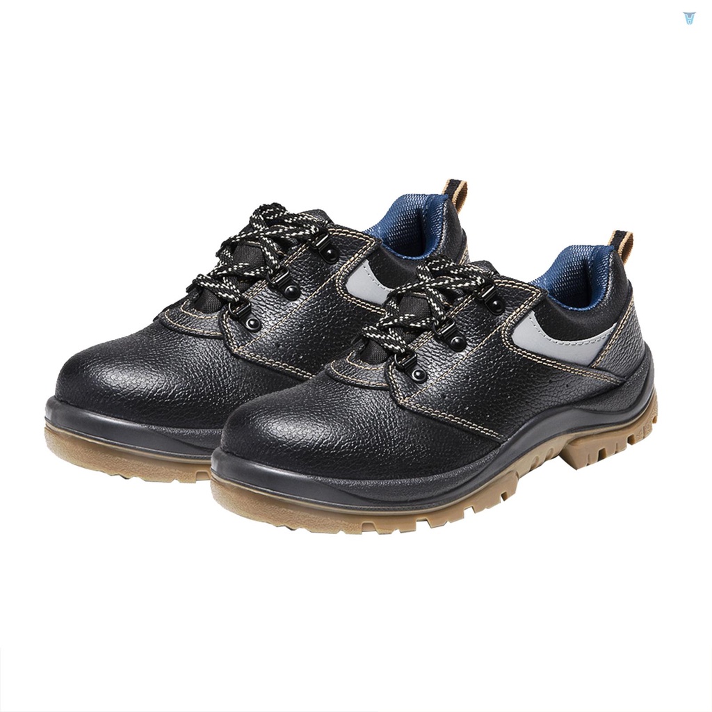 Yula) Giày Bảo Hộ Lao Động Bằng Da Bò Đế Dày Chống Trượt Thoáng Khí Có Mũi Thép Trang Trí Nhà Cửa Cho Nam