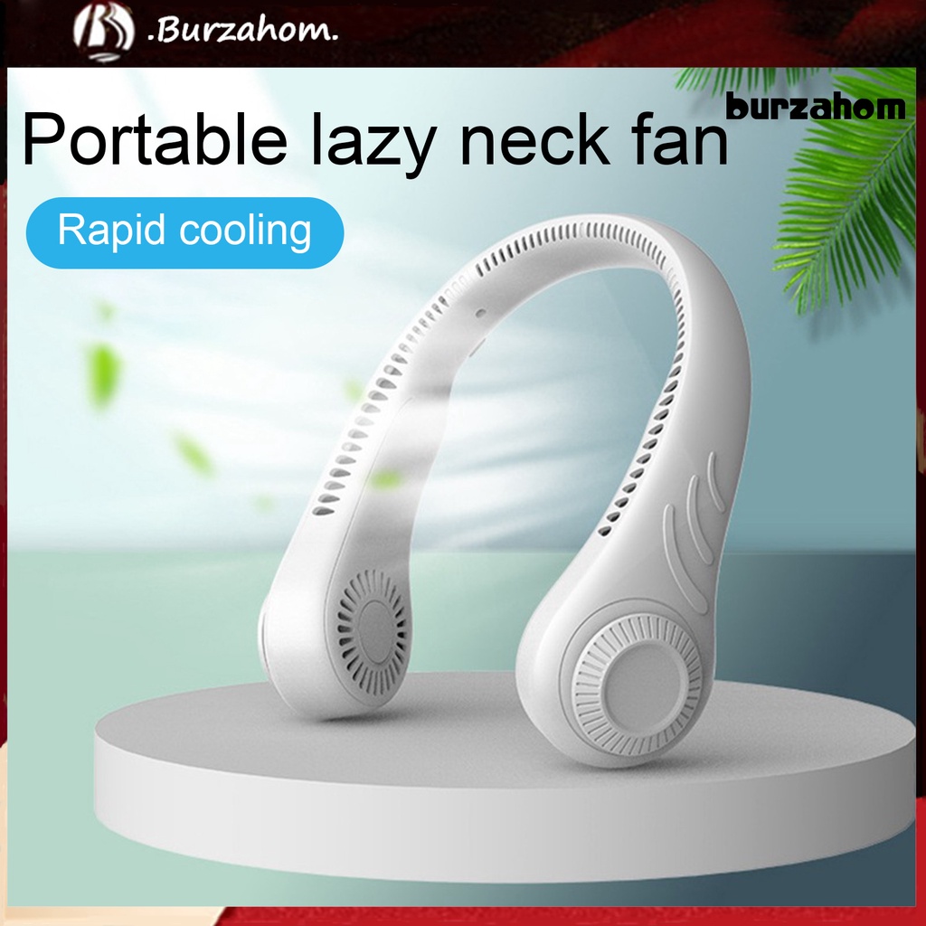 Quạt Đeo Cổ Mini Bằng ABS Không Cánh Sạc USB Yên Tĩnh Dùng Ngoài Trời