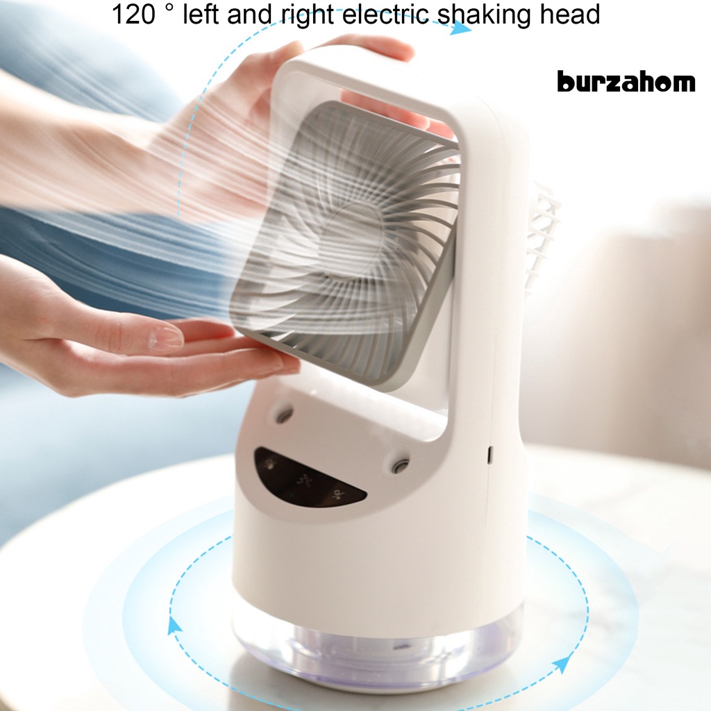 Quạt Điều Hòa Không Khí 4000mAh 3 Tốc Độ Đầu Lắc Có Màn Hình LED Mini Có Thể Điều Chỉnh Và Sạc Lại Cho Gia Đình