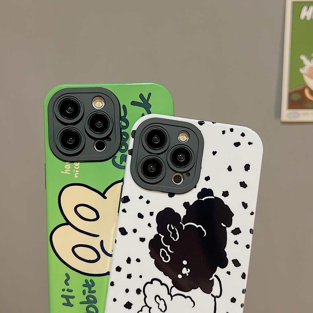 Ốp Điện Thoại PC Cứng In Hình Thỏ Hoạt Hình Dễ Thương Cho iPhone 11 13 12 14 Pro Max