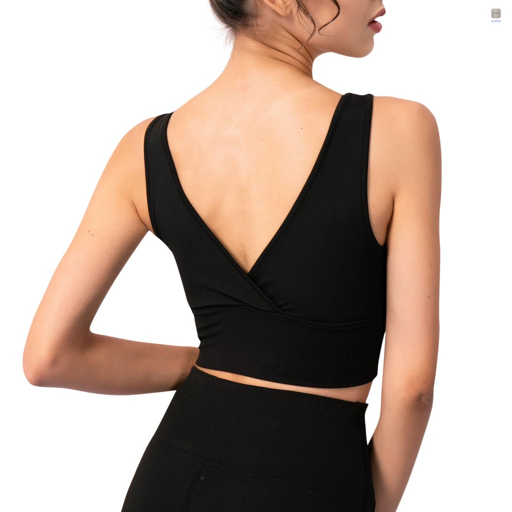 Áo Ngực Thể Thao Nữ Không Gọng Cổ Chữ V Sâu Dây Chéo Lưng Gợi Cảm