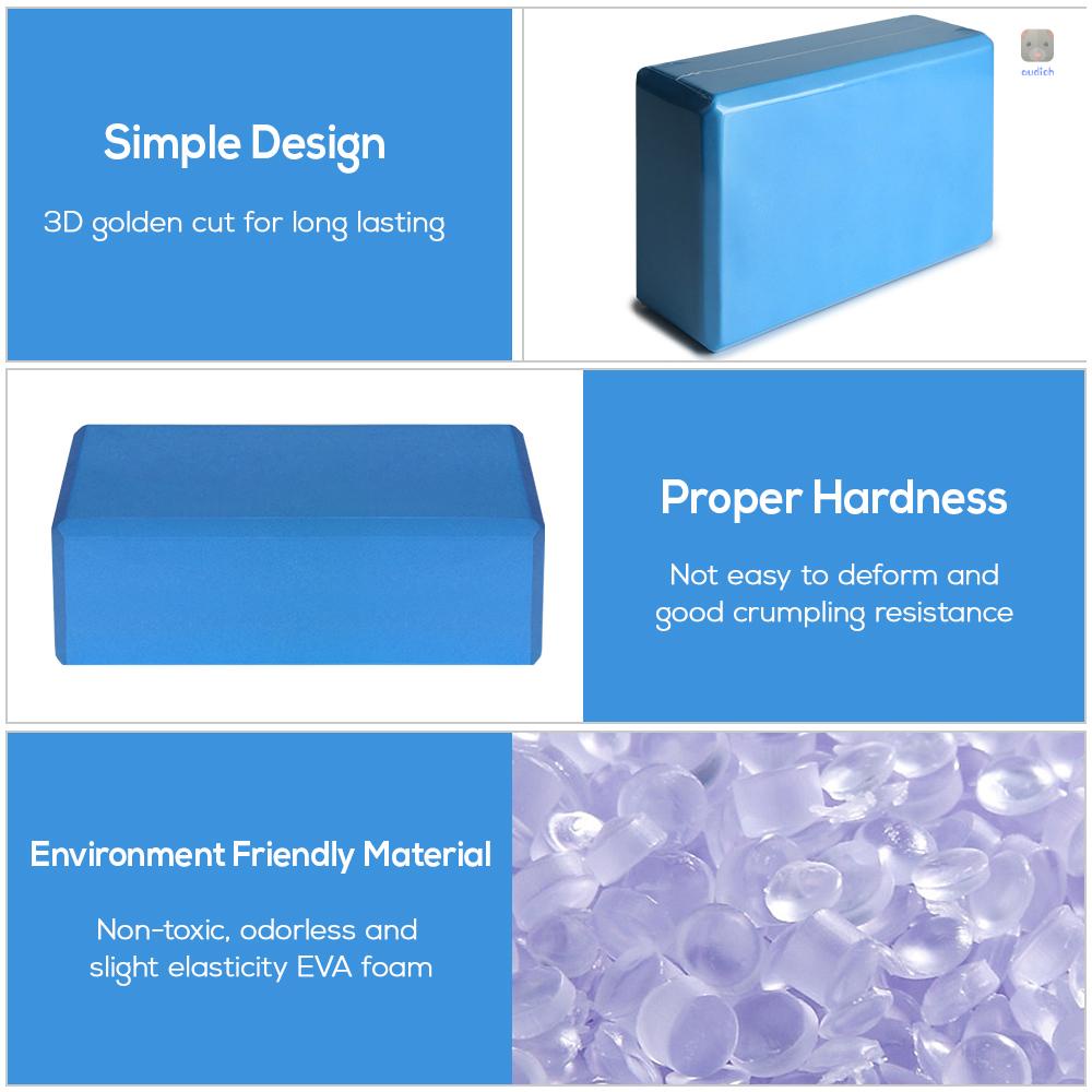 Set 1 / 2 Khối Nhựa EVA Chống Trượt Hỗ Trợ Tập Yoga / Pilates / Ngồi Thiền