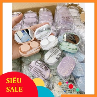 Khay gương đựng Lens - Kính áp tròng kèm bộ dụng cụ đeo lens cực dễ