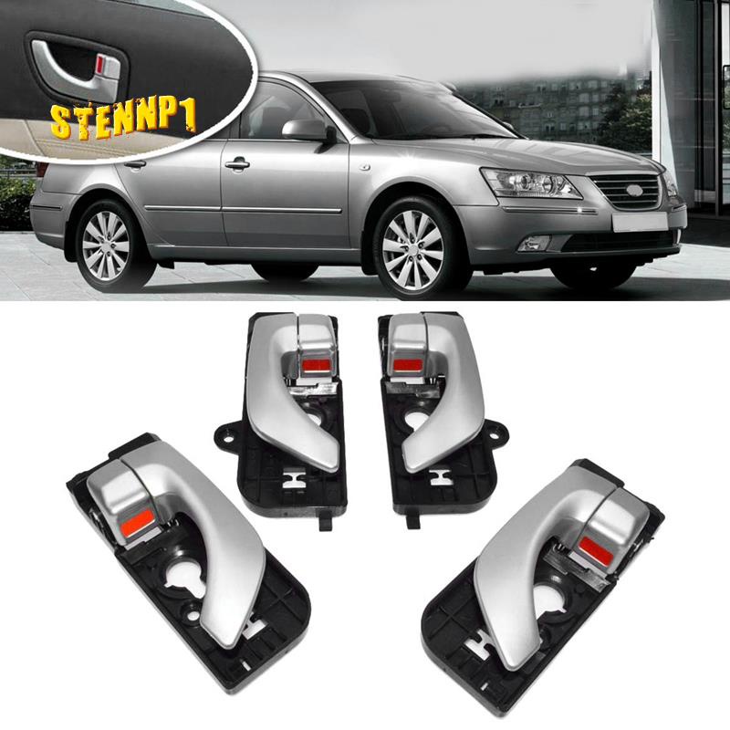 Tay nắm cửa trong Phía trước Phía sau Bên trái Bên phải Bộ cho Hyundai Sonata 2005 2006 2007 2008 826103K020 826203K020 Kiểu dáng xe